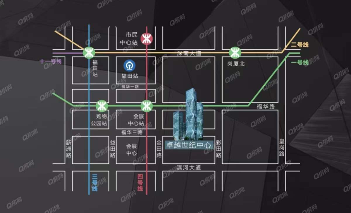 卓越世紀中心，皇崗商務中心-均價230元/平